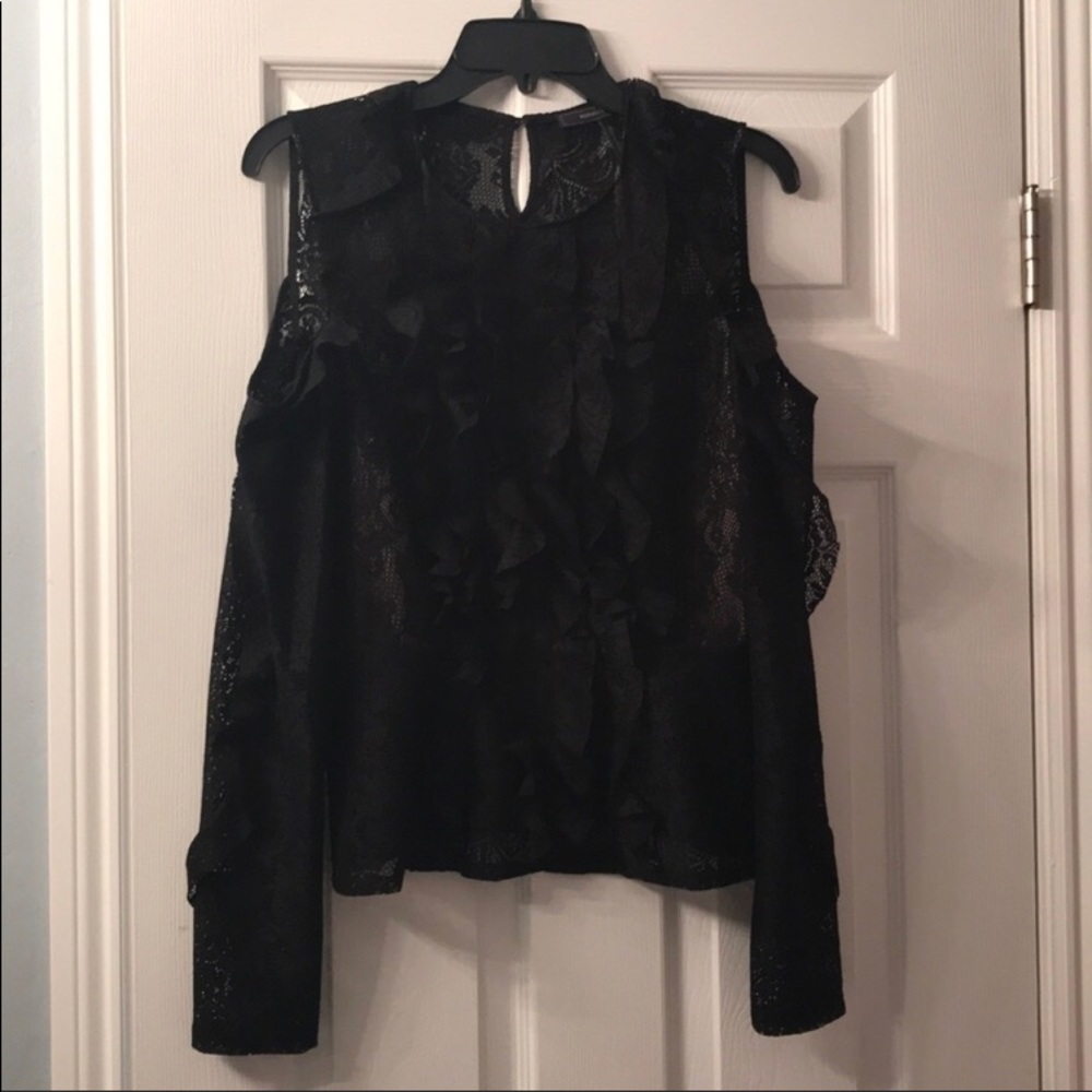 BCBG maxazria lace blouse